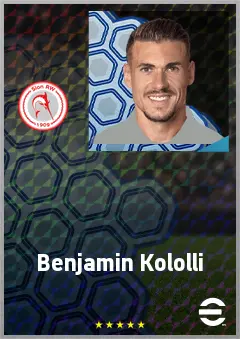 Benjamin Kololli eFootball 2026 player card, 67 OVR LMF