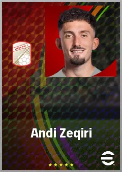 Andi Zeqiri eFootball 2026 player card, 72 OVR CF