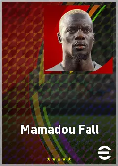 Mamadou Fall eFootball 2026 player card, 72 OVR RWF
