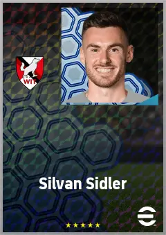 Silvan Sidler eFootball 2026 player card, 70 OVR RB