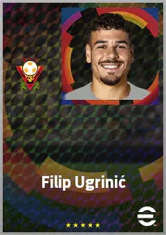 Filip Ugrinić eFootball 2026 player card, 74 OVR CMF