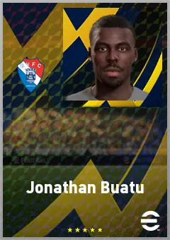 Jonathan Buatu eFootball 2026 player card, 72 OVR CB