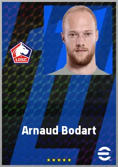 Arnaud Bodart eFootball 2026 player card, 73 OVR GK