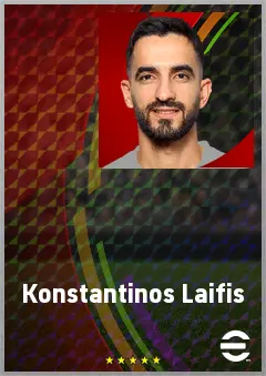 Konstantinos Laifis eFootball 2026 player card, 72 OVR CB