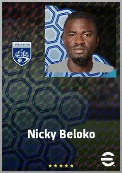 Nicky Beloko eFootball 2026 player card, 69 OVR DMF