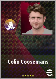 Colin Coosemans eFootball 2026 player card, 74 OVR GK