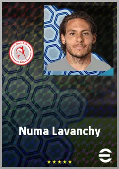Numa Lavanchy eFootball 2026 player card, 71 OVR RB