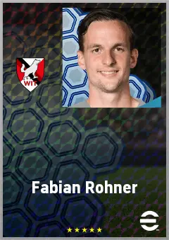 Fabian Rohner eFootball 2026 player card, 67 OVR RMF