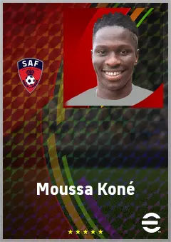 Moussa Koné eFootball 2026 player card, 69 OVR CF