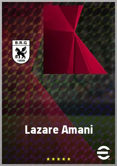 Lazare Amani eFootball 2026 player card, 70 OVR AMF