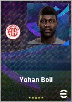 Yohan Boli eFootball 2026 player card, 74 OVR CF