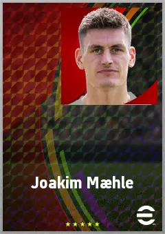 Joakim Mæhle eFootball 2026 player card, 75 OVR LB