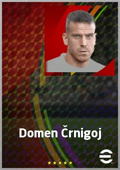Domen Črnigoj eFootball 2026 player card, 71 OVR CMF
