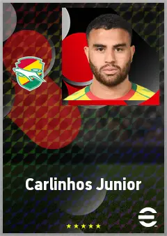 Carlinhos Junior eFootball 2026 player card, 69 OVR LWF