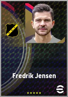Fredrik Jensen eFootball 2026 player card, 68 OVR DMF