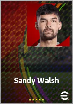 Sandy Walsh eFootball 2026 player card, 69 OVR RB