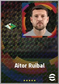Aitor Ruibal eFootball 2026 player card, 74 OVR RB