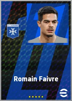 Romain Faivre eFootball 2026 player card, 73 OVR RMF