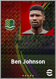 Ben Johnson eFootball 2026 player card, 73 OVR RB