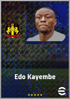 Edo Kayembe eFootball 2026 player card, 72 OVR CMF