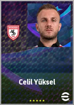 Celil Yüksel eFootball 2026 player card, 69 OVR DMF