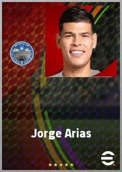 Jorge Arias eFootball 2026 player card, 72 OVR CB