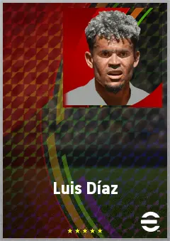Luis Díaz eFootball 2026 player card, 81 OVR LWF