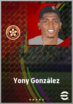 Yony González eFootball 2026 player card, 71 OVR RWF