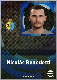 Nicolás Benedetti eFootball 2026 player card, 70 OVR AMF