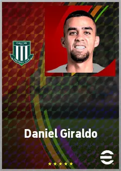 Daniel Giraldo eFootball 2026 player card, 72 OVR DMF