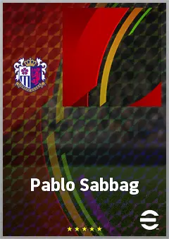 Pablo Sabbag eFootball 2026 player card, 72 OVR CF