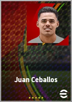 Juan Ceballos eFootball 2026 player card, 69 OVR CMF