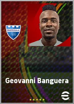 Geovanni Banguera eFootball 2026 player card, 72 OVR GK