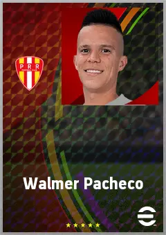 Walmer Pacheco eFootball 2026 player card, 73 OVR RB