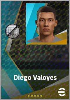 Diego Valoyes eFootball 2026 player card, 73 OVR RWF