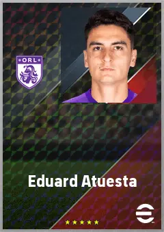 Eduard Atuesta eFootball 2026 player card, 73 OVR CMF