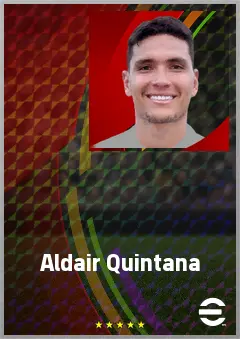Aldair Quintana eFootball 2026 player card, 72 OVR GK