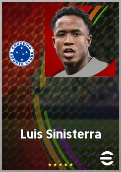 Luis Sinisterra eFootball 2026 player card, 74 OVR LWF