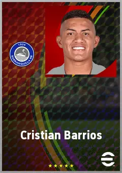 Cristian Barrios eFootball 2026 player card, 71 OVR RWF