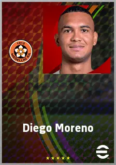 Diego Moreno eFootball 2026 player card, 72 OVR DMF
