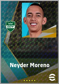 Neyder Moreno eFootball 2026 player card, 72 OVR RMF