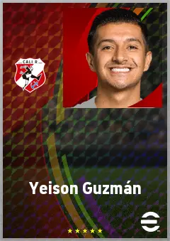 Yeison Guzmán eFootball 2026 player card, 73 OVR AMF