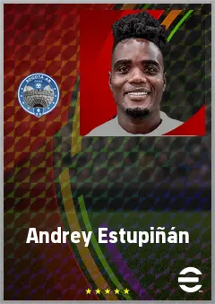 Andrey Estupiñán eFootball 2026 player card, 72 OVR CF