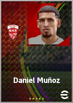 Daniel Muñoz eFootball 2026 player card, 77 OVR RB