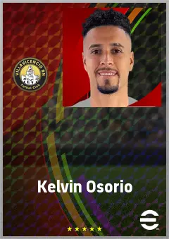 Kelvin Osorio eFootball 2026 player card, 72 OVR CMF