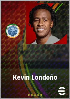 Kevin Londoño eFootball 2026 player card, 72 OVR RWF