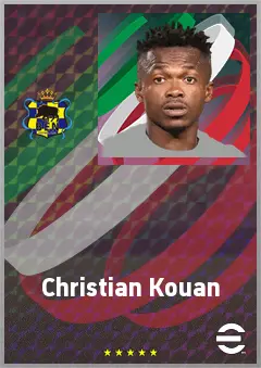 Christian Kouan eFootball 2026 player card, 69 OVR CMF