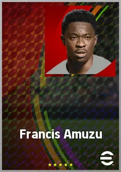 Francis Amuzu eFootball 2026 player card, 72 OVR LWF