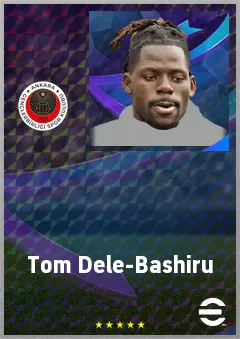 Tom Dele-Bashiru eFootball 2026 player card, 71 OVR CMF