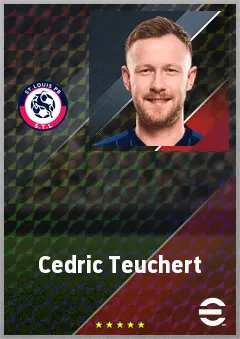Cedric Teuchert eFootball 2026 player card, 72 OVR CF